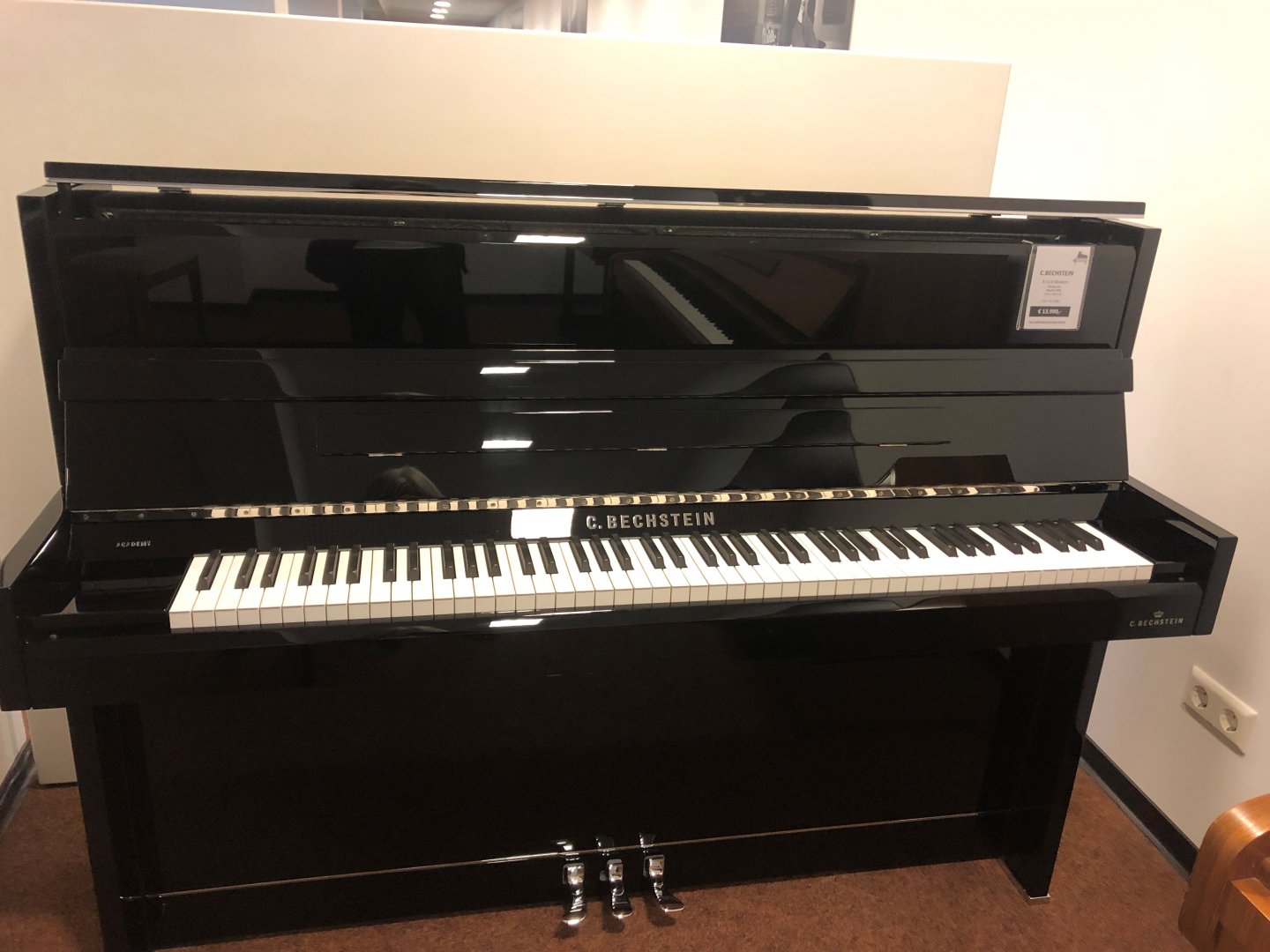 C. Bechstein A-114 modern Chrome Art von 2020 in Black glossy